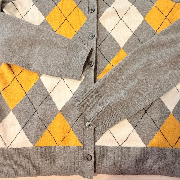 Brooks Brothers Argyle Cardigan Sweater |Lightweight | Wool Blend | Size Small - Picture 6 of 8